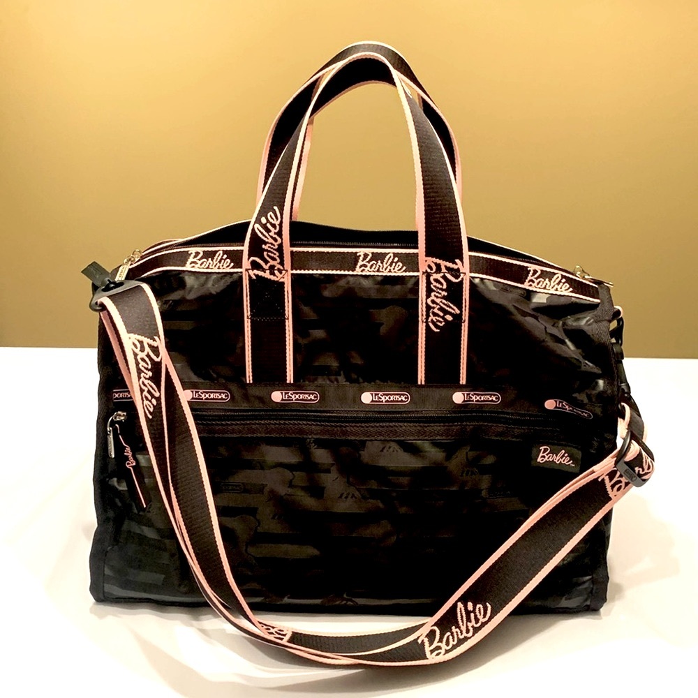 Lesportsac Black and Pink Tote Bag Barbie edition